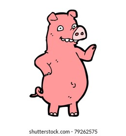 ondulación de cerdos de dibujos animados