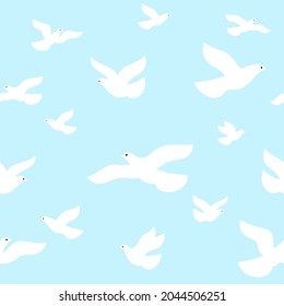 Cartoon pigeon - simple trendy pattern with bird. Contour vector illustration for prints, clothing, packaging and postcards.