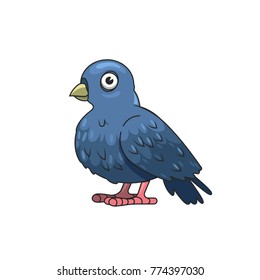 Cartoon pigeon vector illustration