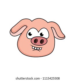 cartoon pigs are waiting for surprise