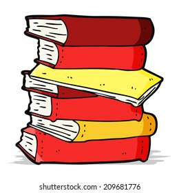 cartoon pile of books