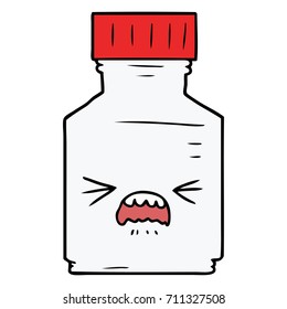 cartoon pill jar