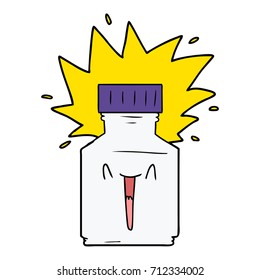 Cartoon Pill-Glas