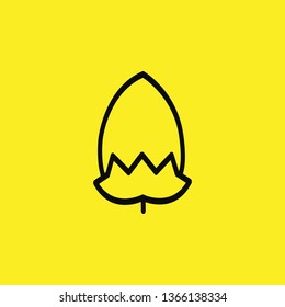cartoon pine nuts icon vector