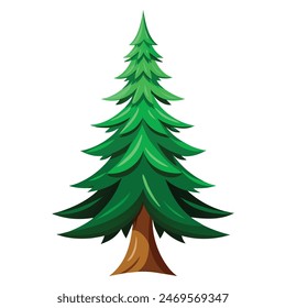 a cartoon pine tree on a white background