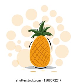 cartoon pineapple fruits design vector collection