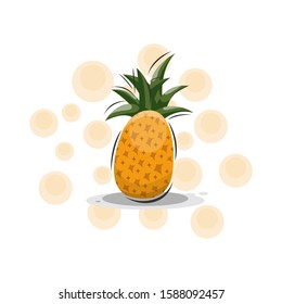 cartoon pineapple fruits design vector collection