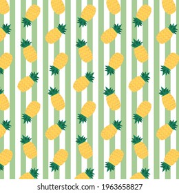 Ananas-Ananas-Handgezeichnet Nahtlose Vektormuster, jugendliche Textile Illustration