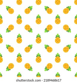 Cartoon pineapple seamless pattern background.