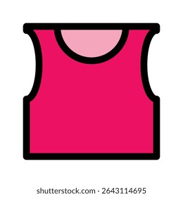 cartoon pink baby vest vector illustration