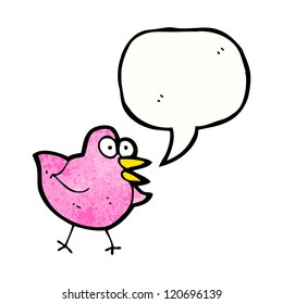 cartoon pink bird