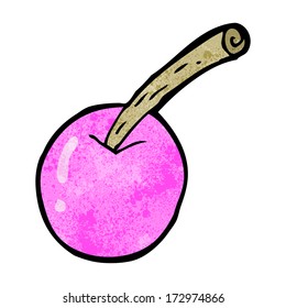 cereza rosa de dibujos animados, símbolo