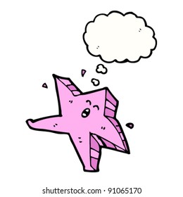 cartoon pink dancing star