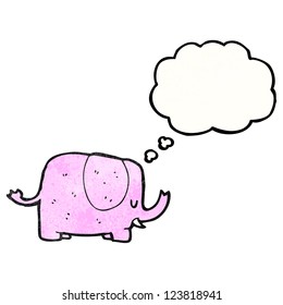 elefante rosa de dibujos animados