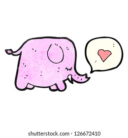 elefante rosa de dibujos animados