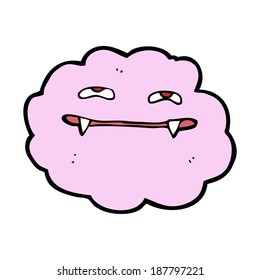 cartoon pink fluffy vampire cloud