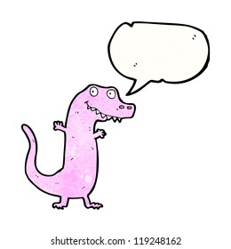 cartoon pink lizard
