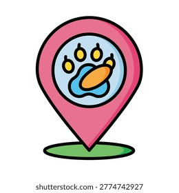 Un pin mapa rosa