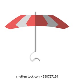 cartoon pink parasol beach vacation vector illustration eps 10