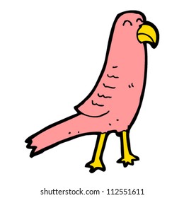 Cartoon-Rosa-Papagei
