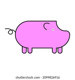 attendance clipart black and white pig