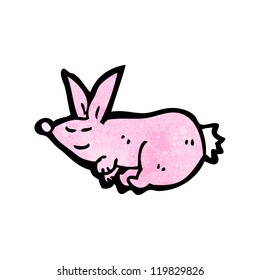 cartoon pink rabbit