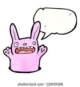 conejo rosa de dibujos animados