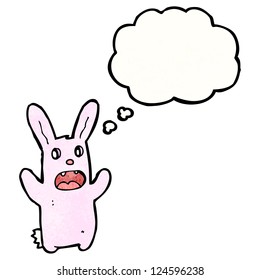 Cartoon Crazy Pink Rabbit Stock Illustration 136252046