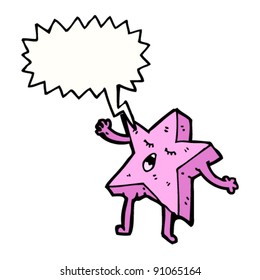 cartoon pink singing star