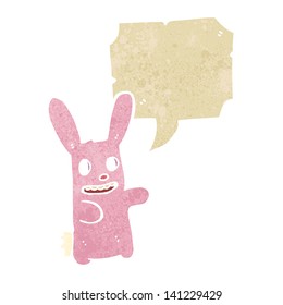 cartoon pink spooky rabbit