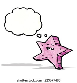 estrella de caricatura rosa