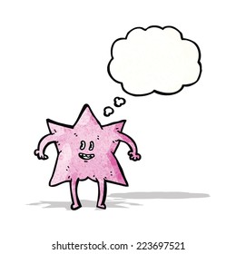 estrella de caricatura rosa