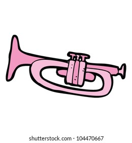 cartoon pink trumpet
