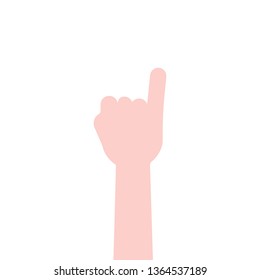 cartoon pinky finger like promise. flat simple logotype graphic art modern design element isolated on white background. concept of reconciliation or oath between friends or lovers