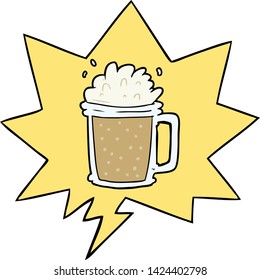Cartoon-Pint von ale mit Sprachblase