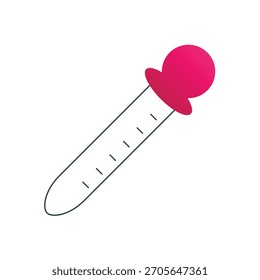 cartoon pipette flat design element
