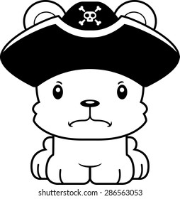 A cartoon pirate bear looking angry.