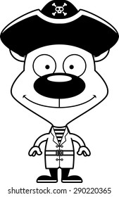 A cartoon pirate bear smiling.