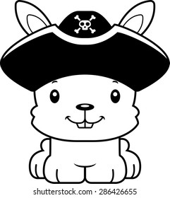 A cartoon pirate bunny smiling.