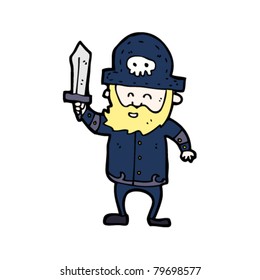 capitán de caricatura pirata