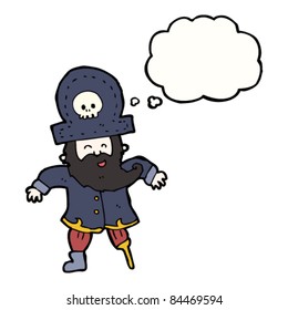 capitán de caricatura pirata