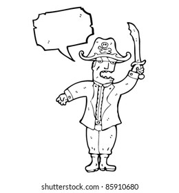 cartoon pirate captain shouting orders
