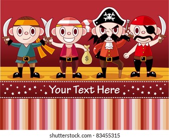 cartoon pirate card