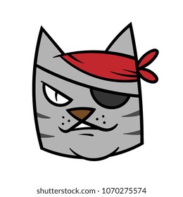 Cartoon Pirate Cat