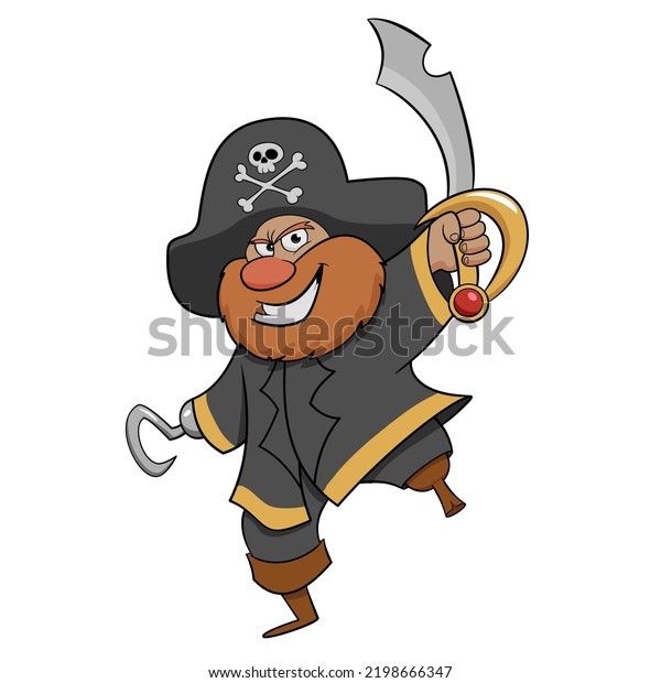 Cartoon Pirate Clip Art Illustration Vector Stock Vector (Royalty Free ...