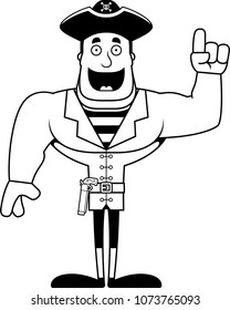 A cartoon pirate with an idea.