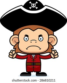 A cartoon pirate monkey looking angry.