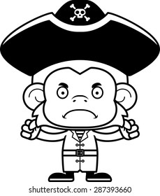 A cartoon pirate monkey looking angry.