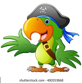 cartoon pirate parrot