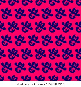 Cartoon pirate pattern seamless. filibuster background. Baby fabric texture. vector ornament